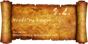 Vozáry Leona névjegykártya